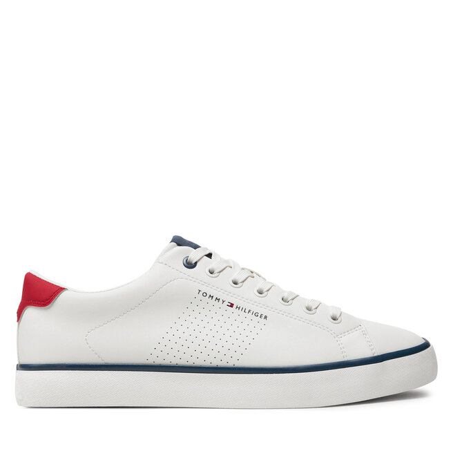 Sneakersy Tommy Hilfiger Th Hi Vulc Low Core Seasonal - Écru