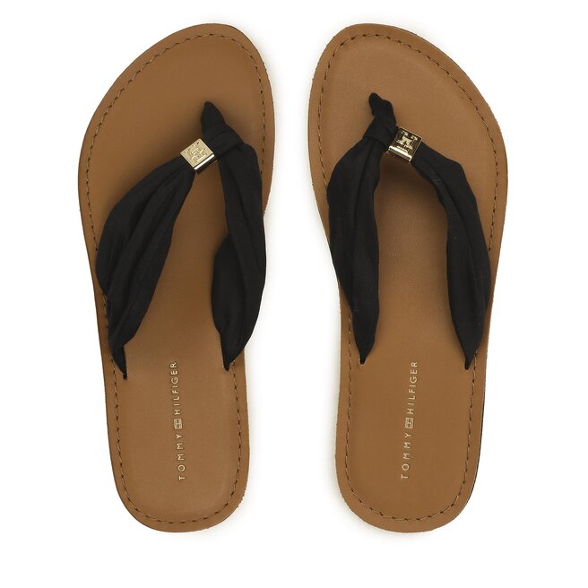 Japonki Tommy Hilfiger Th Elevated Beach Sandal - Granatowy