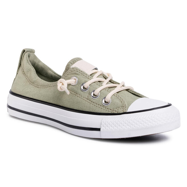 green converse slip on