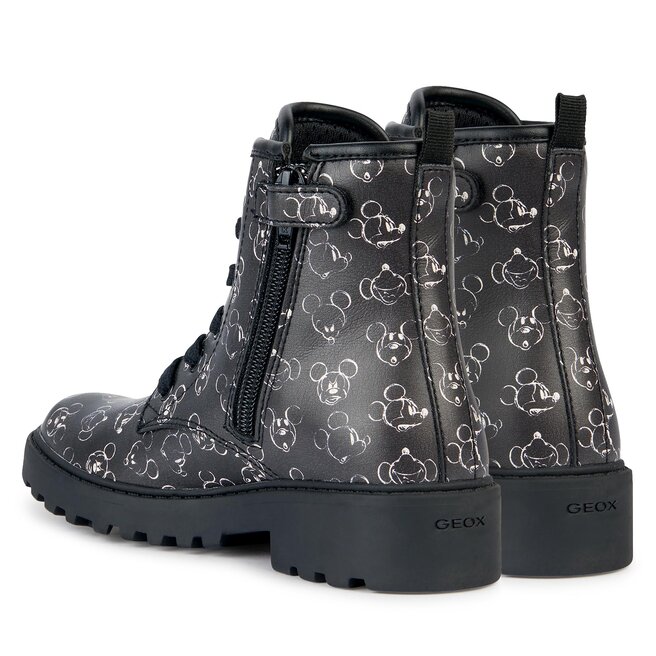 Stivaletti Stringati Geox J Casey Girl - Con Stampa Disney, Tomaia Sintetica, Per Bambine E Ragazze
