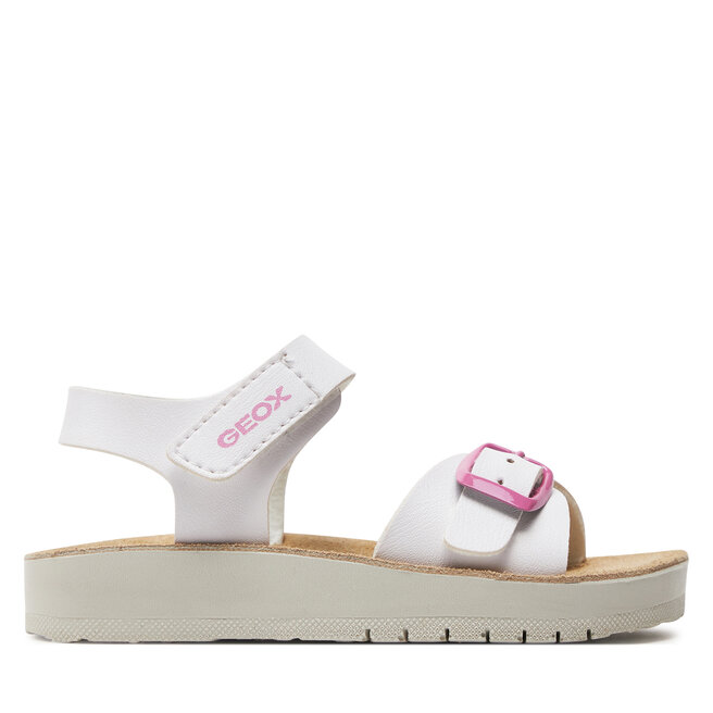 Sandały Geox J Sandal Costarei Gi J15EAB 000BC - M Biały