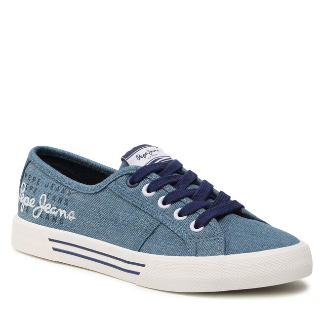 Pepe Jeans Teniszcipő Pepe Jeans Brady W Logo PLS31288 Factory Blue 560