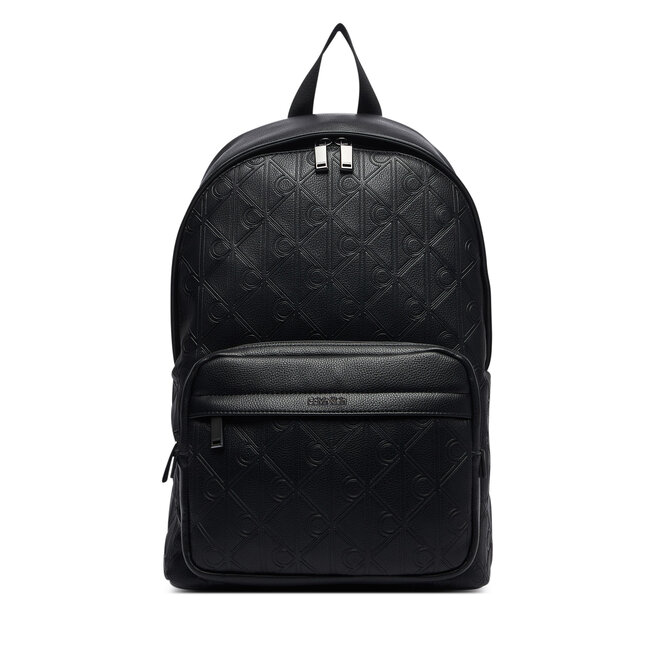 Plecak Calvin Klein Emblem Aop Deboss Round Backpack LV04D3560G Czarny -