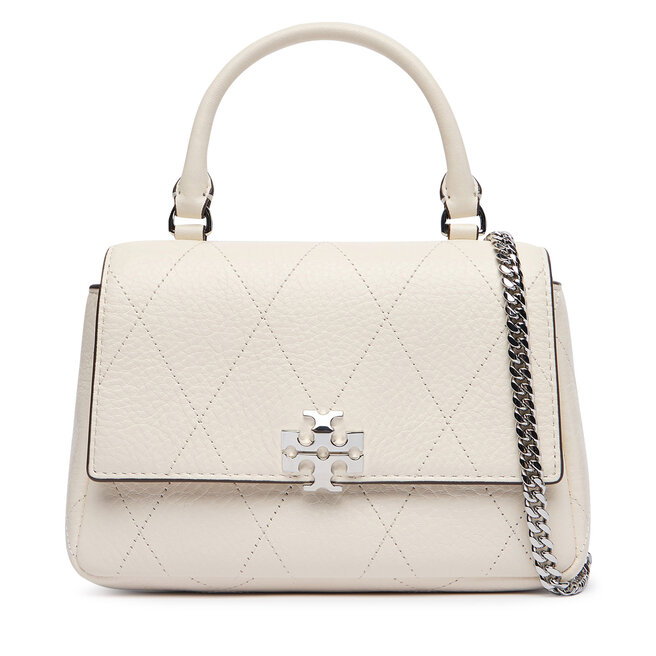 Torebka Tory Burch Charlie Quilted Mini Top Handle Chain Wallet 186032 Kremowy -