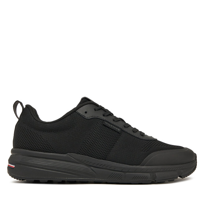 Sneakersy Tommy Hilfiger Lightweight Modern Knit Runner - Czarny