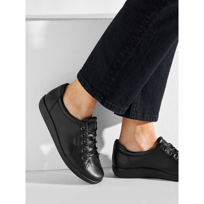 ECCO Poltopánky ECCO Soft 2.0 20650356723 Black With Black Sole