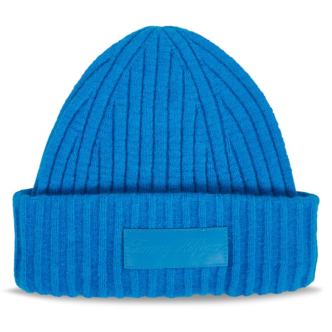 Czapka Tommy Hilfiger Tommy Twist Beanie - Niebieski