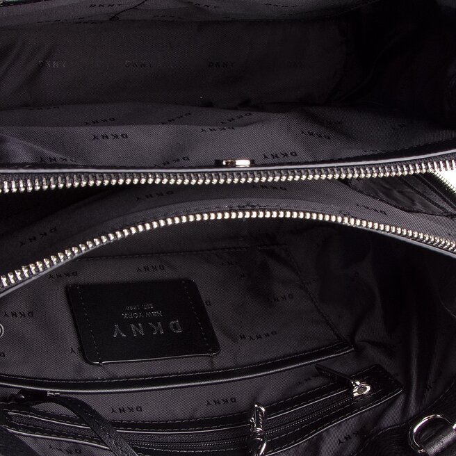Torebka DKNY Bellah Md Satchel De R83D5686 Black Silver BSV
