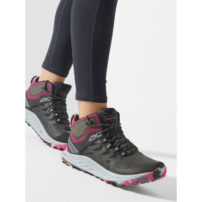 Merrell Bakancs Merrell Antora 3 Mid Wp J067582 Black/Fuchsia
