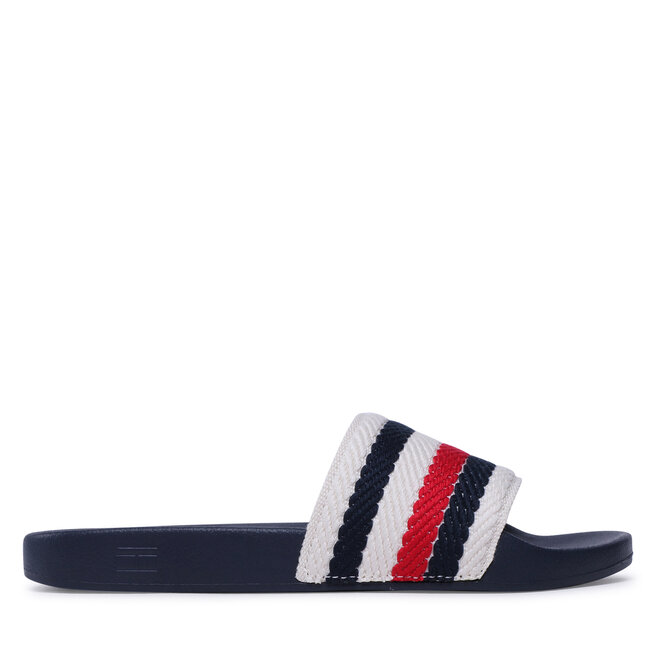 Klapki Tommy Hilfiger Essential Pool Slide FW0FW07151 Écru -