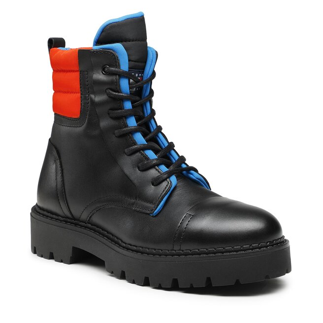 Ορειβατικά παπούτσια Tommy Jeans Padded Lace Up Heritage Boot EM0EM01063 Black BDS