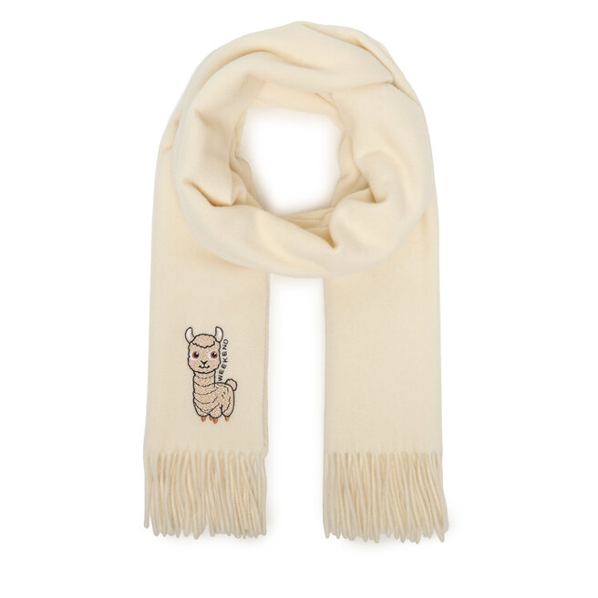 Szalik Weekend Max Mara Fascia 2615541034 Kremowy -