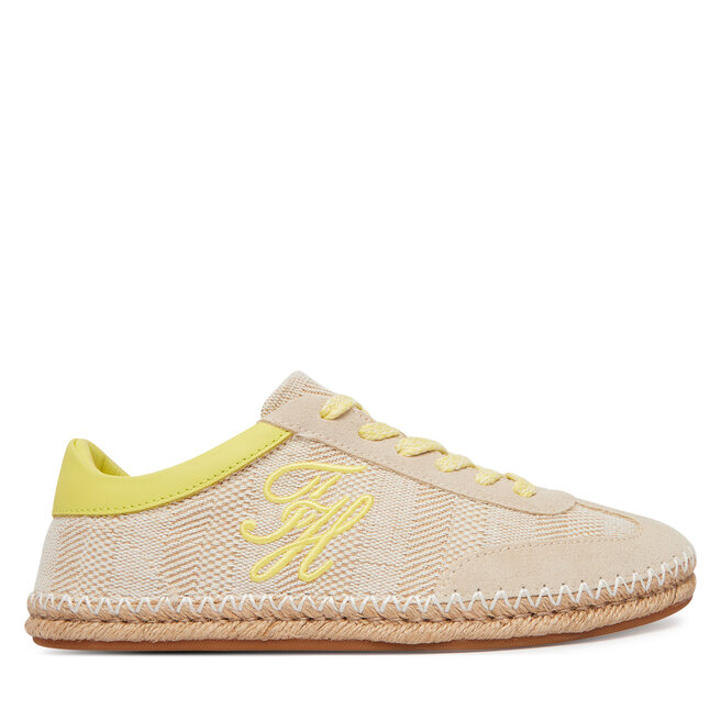 Espadryle Tommy Hilfiger Woven Logo Embroidery FW0FW09108 Beżowy - kobiece