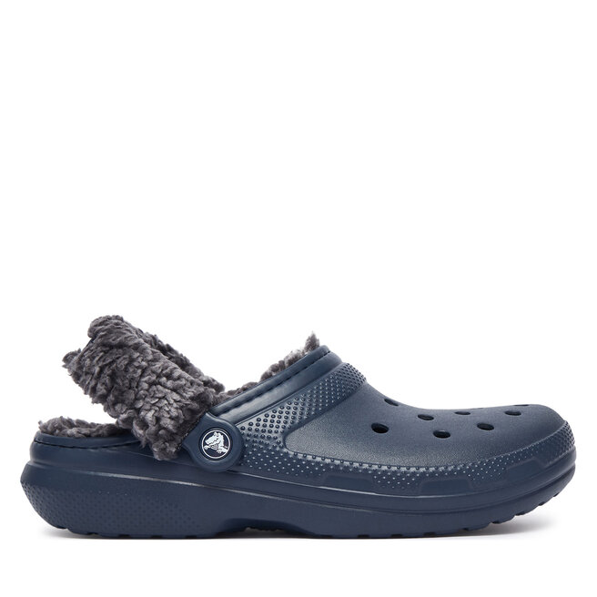 Klapki Crocs Classic Fleece Lined Clog Quartz 211396 Granatowy -