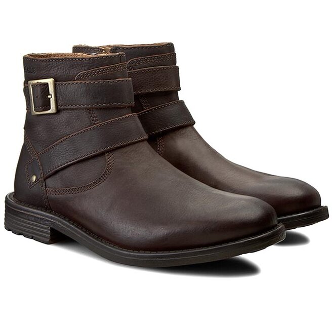 Kozaki Clarks Faulkner Top 261126207 Walnut Leather eobuwie .pl