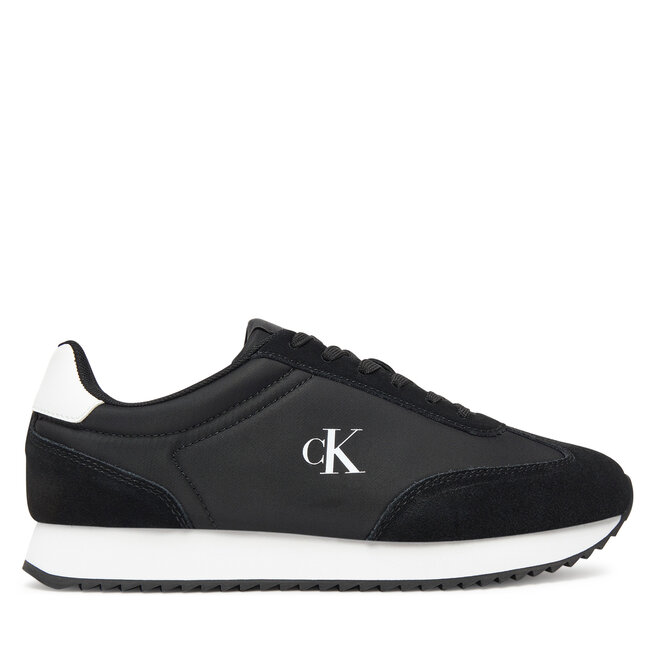 Sneakersy Calvin Klein Jeans Runner Laceup Mg Nylon Mix - Czarny