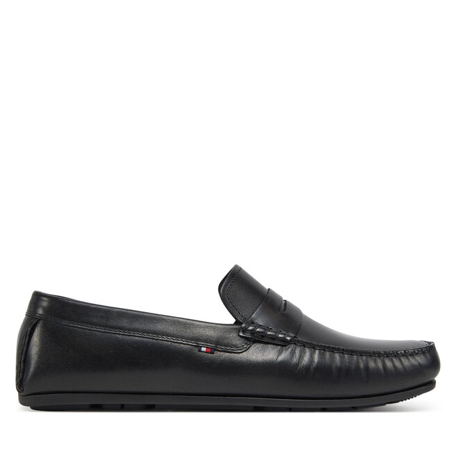 Mokasyny Tommy Hilfiger Corpoarte Hilfiger Lth Driver - Czarny