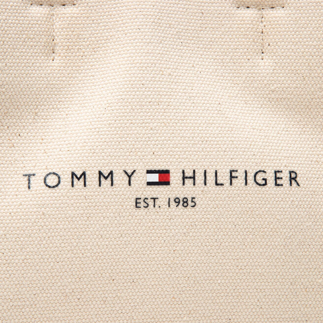 Torebka Tommy Hilfiger Tommy Shopper Micro Tote Canvas AW0AW09976 Beżowy