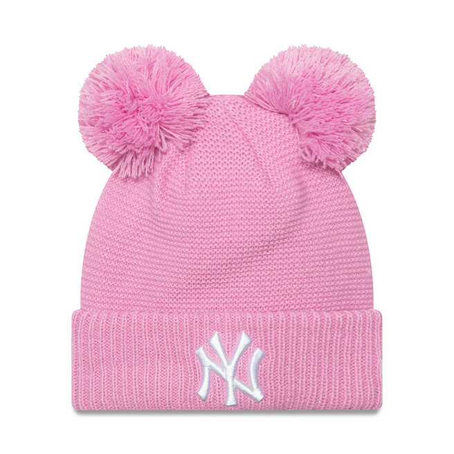 Czapka New Era Child Double Pom Se - Różowy