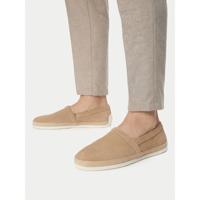 Espadryle GINO ROSSI EO-TOMO-01 126AM Beżowy jasny - męskie