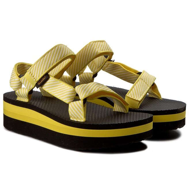 Yellow platform tevas best sale