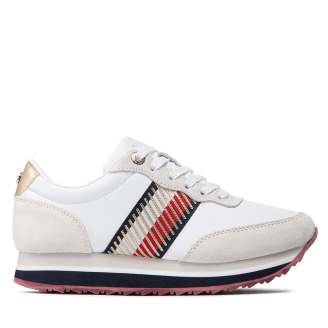 Tommy Hilfiger Tenisice Tommy Hilfiger Th Corporate Sequins Runner FW0FW06077 White YBR