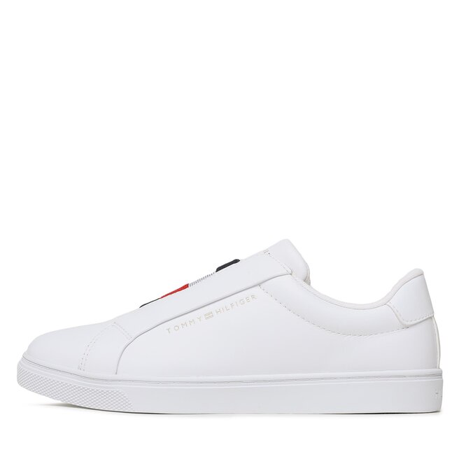 Tommy Hilfiger Sportcipő Tommy Hilfiger Elastic Slip On FW0FW07032 White