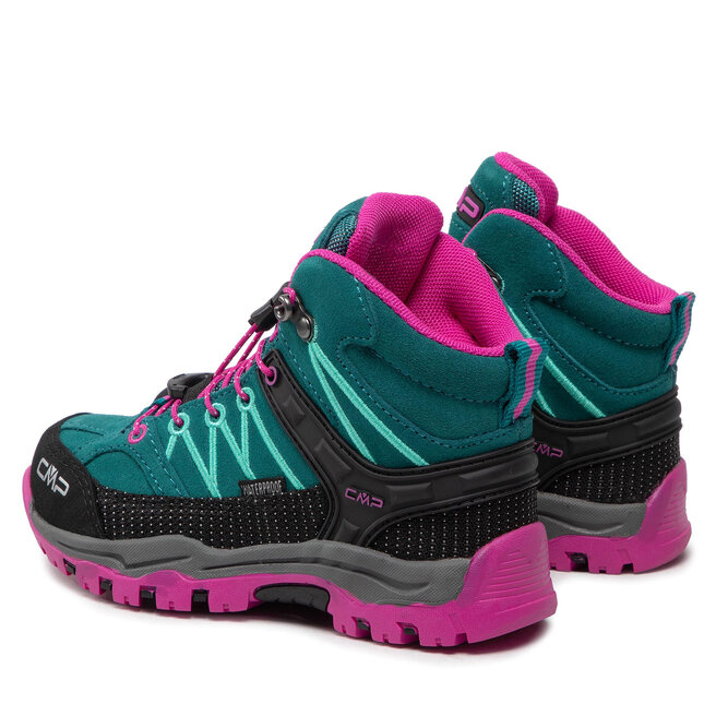 CMP Туристически CMP Kids Rigel Mid Trekking Shoes Wp 3Q12944 Lake/Pink Fluo 26EL