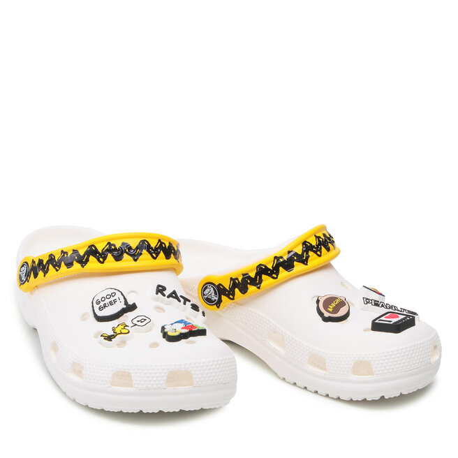 Pantoletten Crocs Classic Peanuts Charm Clog 206959 Multi eschuhe.de