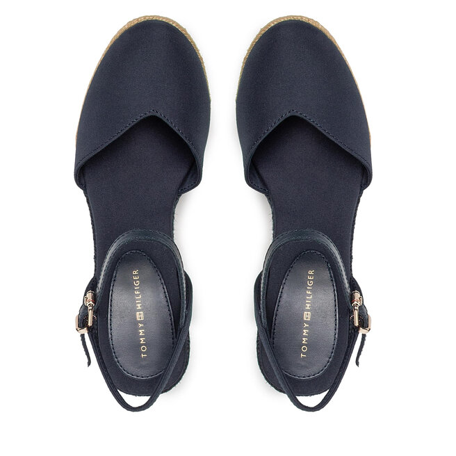 Tommy Hilfiger Espadrilky Tommy Hilfiger Basic Closed Toe High Wedge FW0FW04786 Desert Sky DW5