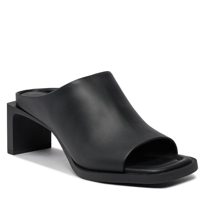 Pantoletten Tommy Jeans Tjw Leather Mid Heel EN0EN02382 Black BDS