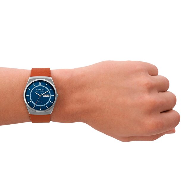 Orologio Skagen Melbye Titanium SKW6906 Silver Brown escarpe