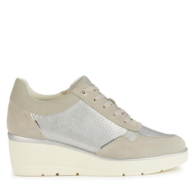 Sneakersy Geox D Ilde D25RAA 0AJ22 - Srebrny