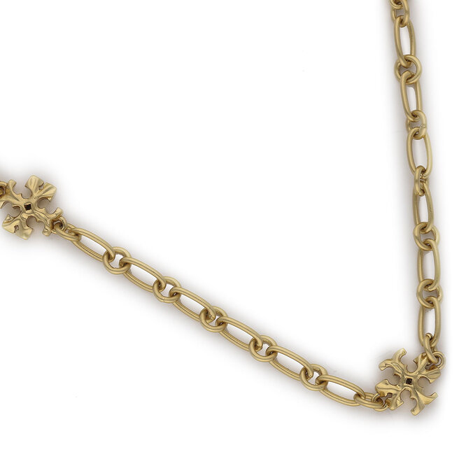 Tory Burch Collar Tory Burch Roxanne Chain Delicate Necklace 83341 Rolled Tory Gold 715