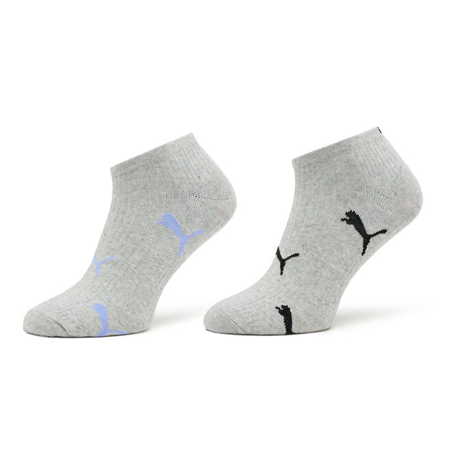 Σετ 2 ζευγάρια κοντές κάλτσες γυναικείες Puma Women Cat Logo Sneaker 2P 938004 Grey Melange / Purple 03