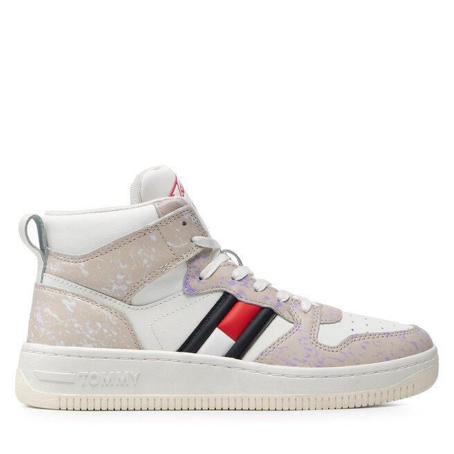 Sneakers Tommy Jeans Basket Splatter Mid Cupsole EN0EN01650 Stony Beige