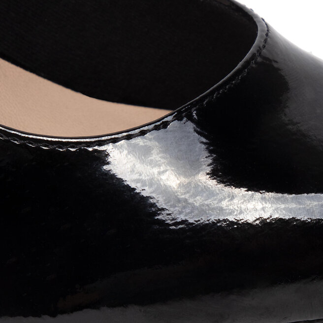 Tamaris black patent shoes hotsell