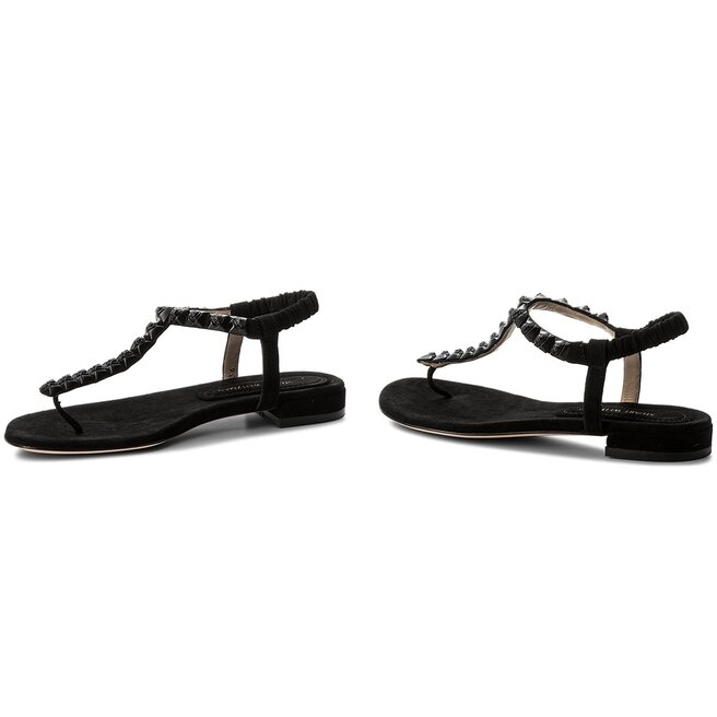 Sandales Stuart Weitzman Esme XL17456 Black Luxe Suede chaussures