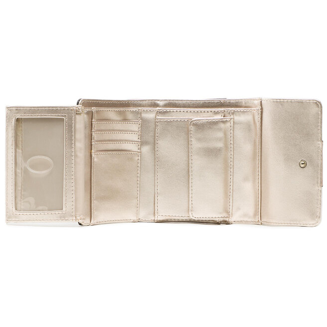 Portafoglio Donna GUESS Nelka - In Ecopelle Stampa Rettile, Colore Grigio Stone, Compatto Ed Elegante