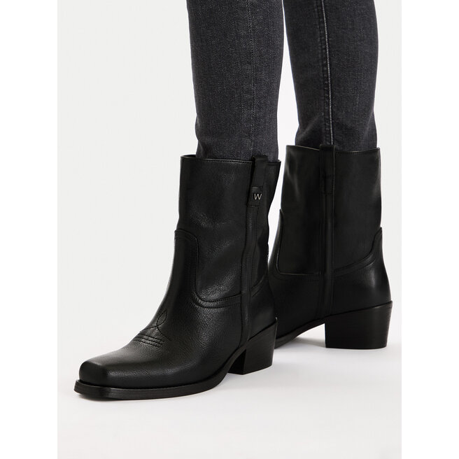 Botki Weekend Max Mara Ranch 2525796034600 Czarny - kobiece
