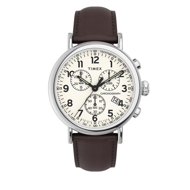 Timex Ceas Timex Standard Chronograph TW2V27600 Brown