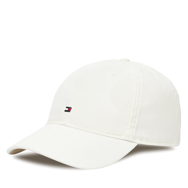 Czapka z daszkiem Tommy Hilfiger Flag Soft 6 Panel - Biały