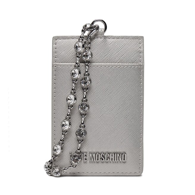 Etui na karty kredytowe LOVE MOSCHINO - Srebrny