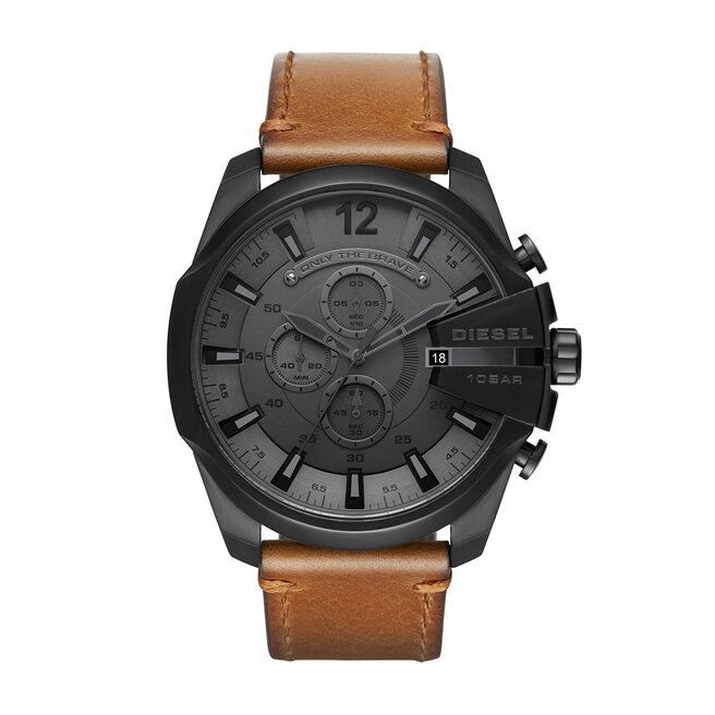 diesel watches brown leather strap