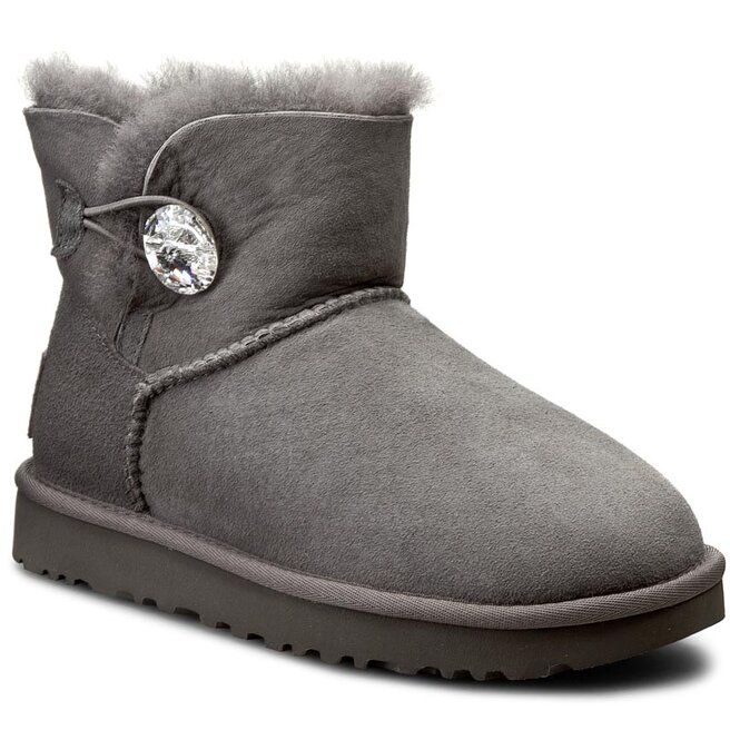 ugg bailey button bling grey