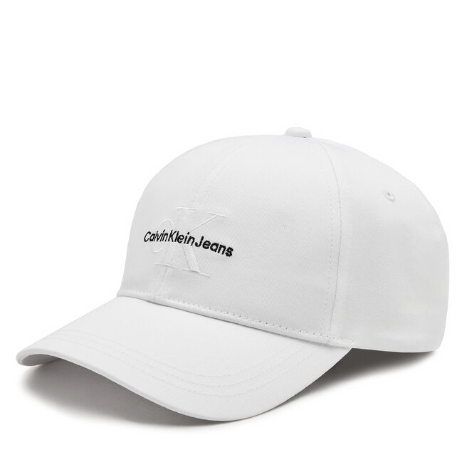 Czapka z daszkiem Calvin Klein Monologo Embro - Biały