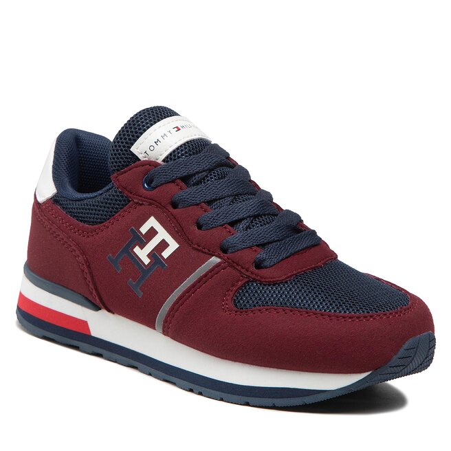 Sneakers Tommy Hilfiger Low Cut Lace-Up Sneaker T3B9 32492 1450 Bordeax/Blue A240