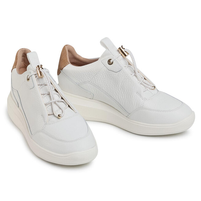 Sneakers Geox D Rubidia B D04APB 04622 White/Tobacco • Www.zapatos.es