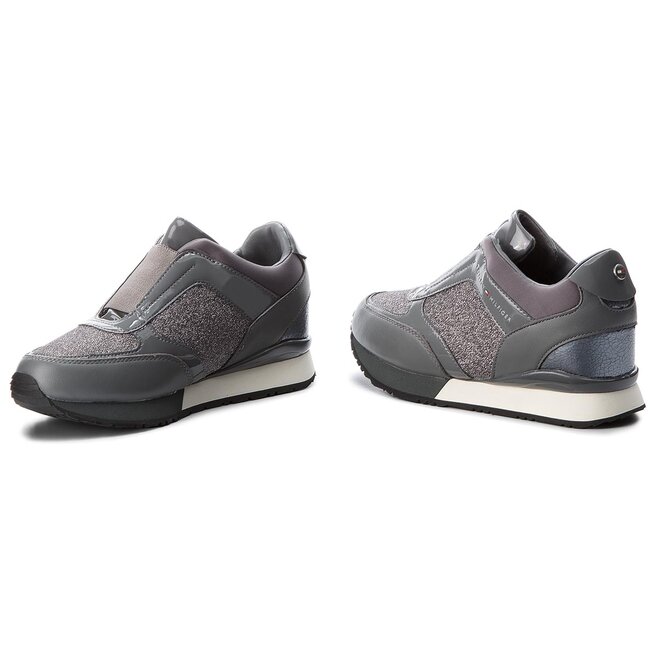 Tommy hilfiger elastic wedge sneaker store