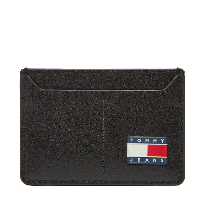 Etui na karty kredytowe Tommy Jeans Tjm Heritage Leather Cc Holder - Czarny